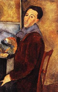 Amedeo Modigliani self portrait oil painting image
